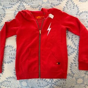 Aviator Nation kids red lightening bolt sweatshirt